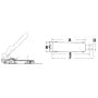 Anti-vibration peak latch Black 96x29mm OS3820001