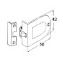 Chromed bras Latch with pressure opening OS3864400