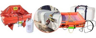 Rigid and self-inflating liferafts